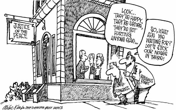 Gay marriage political cartoons