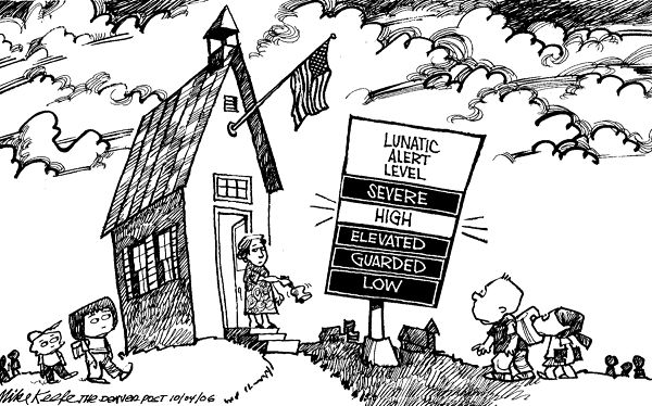 SCHOOL SHOOTINGs - Mike Keefe Political Cartoon, 10/04/2006