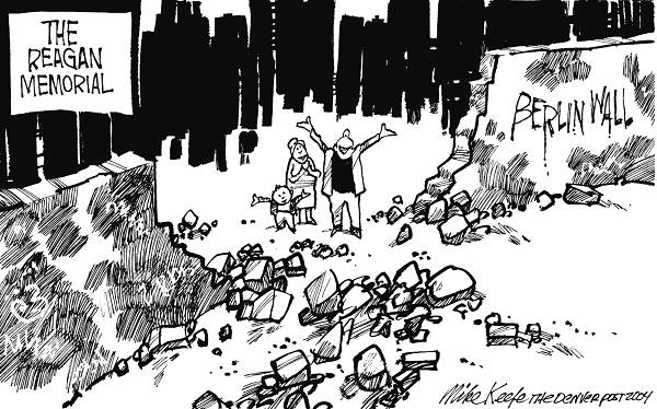 The Reagan Memorial Mike Keefe Political Cartoon 06 08 2004