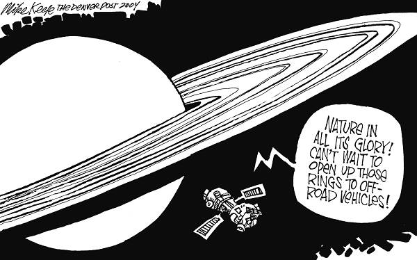 rings of saturn mike keefe political cartoon 07 09 2004