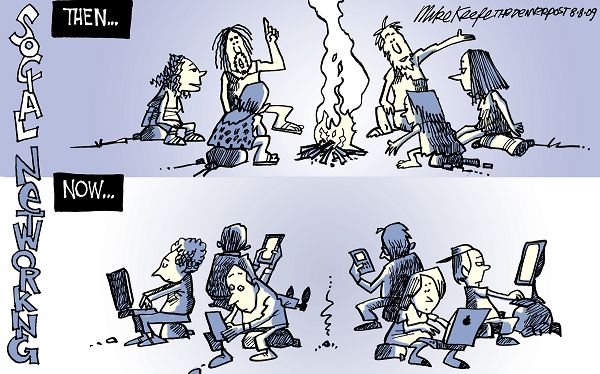 Social Networking - Mike Keefe Political Cartoon, 08/08/2009 Social Networking - Mike Keefe Political Cartoon, 08/08/2009