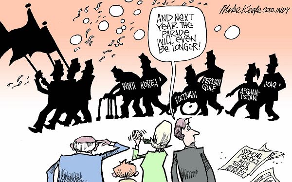 Veterans Day 2015 Mike Keefe Political Cartoon 11 11 2015